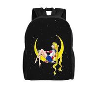 Sac à dos polyvalent Sailor Moon Tsukino Usagi, lavable, style décontracté, pour écoliers, tendance, en tissu Oxford, unisexe, XTYD9997 Noir