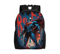 Sac à dos polyvalent Superman, lavable, style décontracté, pour écolier, tendance, en tissu Oxford, unisexe, HXN4178 Noir