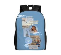 Sac à dos polyvalent TaylorSwift, lavable, style décontracté, pour écoliers, sac d'ordinateur tendance en tissu Oxford, unisexe - HXN3685 Noir