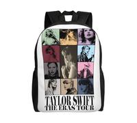 Sac à dos polyvalent TaylorSwift, lavable, style décontracté, pour écoliers, sac d'ordinateur tendance en tissu Oxford, unisexe - HXN3687 Noir