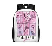 Sac à dos polyvalent TaylorSwift, lavable, style décontracté, pour écoliers, sac d'ordinateur tendance en tissu Oxford, unisexe - HXN3686 Noir