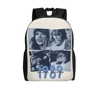 Sac à dos polyvalent TaylorSwift, lavable, style décontracté, pour écoliers, sac d'ordinateur tendance en tissu Oxford, unisexe - HXN3684 Noir