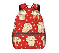 Sac À Dos Popcorn Pattern Movie and Food Sac D'École Léger Bookbag Tendance Cartable pour Camping Étudiant Randonnée