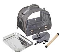 Sac à dos portable avec perche - Cage de voyage pour oiseaux - Sac à dos - Sac à dos - Sac à oiseau - Sac à perroquet - Cage à oiseaux - Cage à oiseaux - Sac de voyage - Porte-poulet - Lapin