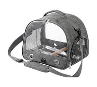 Sac à dos portable Bird Travel Cage - Bretelles légères et ventilées avec bandoulière pour les matières ondulées et les cônes - Cage de voyage d'extérieur anti-fuite pour les visites vétérinaires, la