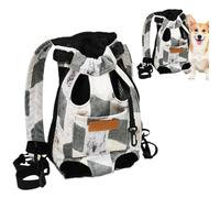 Sac à dos portable pour chien et chat avec large bandoulière rembourrée pour voyage, conduite, promenade, sortie