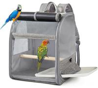 Sac à dos portable pour petit animal de compagnie pour Mynah Perroquet Pigeon Xuanfeng Polyester Grande capacité Mains Sac de voyage avec accès enroulable respirant Intérieur confortable