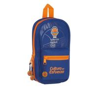 Sac À Dos Porte-Crayon Valencia Basket Bleu Orange (33 Pièces)