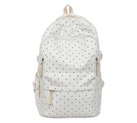 Sac à dos pour adolescents et filles, mignon à pois, grand espace, léger, pour ordinateur portable, sac d'études pour université, femmes et hommes, élève du primaire et collège