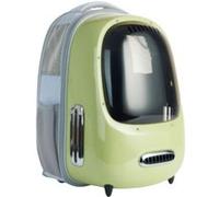 Sac à Dos de Voyage PETKIT pour Chiens et Chats avec Ventilateur et Lumière LED Intégrés, Très Bien Ventilé et Léger, Capsule Spatiale pour Animaux, Piles Non Incluses - Breezy 2 - Green (Vert)