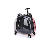 Sac à dos pour animaux de compagnie avec roues, valise à roulettes Portable pour animaux de compagnie, sac de transport léger pour animaux de compagnie pour la randonnée (Pink A)