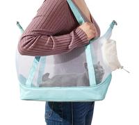 Sac à dos pour animaux de compagnie - Sac à dos pour chat - Sac à main portable en maille - Mallette de transport souple et légère avec bandoulière - Sac respirant pour les trajets en voiture, les