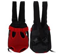 Sac à Dos pour Animaux de Compagnie Sac à Dos pour Chiens Sac de Poitrine Porte-Poitrine Mains Libres Sac à Dos à Quatre Pattes pour Petits Chiens et Chats de Taille Moyenne Randonnée(S-Rouge)