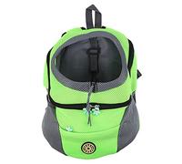 Sac à Dos pour Animaux de Compagnie Ventilation Confort Spacieux Belle Apparence Sac à Dos pour Chien Sûr Pratique pour Les Voyages Aventures en Plein air Tissu Oxford Fibre de (Verte)
