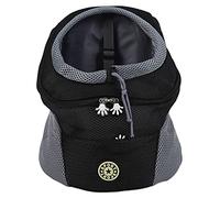 Sac à Dos pour Animaux de Compagnie Ventilation Confort Spacieux Belle Apparence Sac à Dos pour Chien Sûr Pratique pour Les Voyages Aventures en Plein air Tissu Oxford Fibre de (Noire)