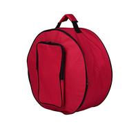 Sac à Dos pour Caisse Claire Noir, Sac à Tambour de 14 Pouces avec Bandoulière en Tissu Nylon, Poches Extérieures pour Baguettes de Batterie, Livre de Musique, Protection, (rouge)