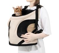 Sac à dos pour chats - Sac à dos amovible pour animaux de compagnie - Sac à dos respirant avec double sangle pour animaux de compagnie - Pour couper les ongles, voyager, marcher, aventure, sortie