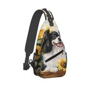 Sac à dos pour chien Cavalier King Charles Spaniel souriant et adorable, sac à dos de voyage, de randonnée, de poitrine, sac à bandoulière