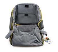 duvoplus, Sac à Dos Paris 34x21x39,5cm Gris, Étanche, Compartiment de Rangement, Fixation pour Collier, Coussin Confortable et Amovible, Convient pour des Animaux de Petite Taille et Max 7 kg