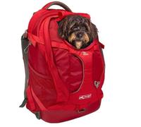Kurgo G-Train Sac à Dos de Transport pour Petits Chiens et Chats, Sac de Voyage et Randonnée avec Fond étanche, Rouge