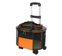 Sac a Dos pour Chiens avec Trolley 2 en 1, Sac Transport Chat, Filet Respirant, Spacieux, Pliable, Un Excellent Choix pour Excursions Urbaines et Randonnée(Orange)