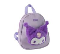Sac à dos pour crèche Kuromi Hello Kitty Fille - Sac à dos en peluche 3D violet léger et confortable, taille unique pour école et préscolaire, licence officielle