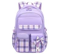 Sac à dos pour école pour filles de 1ère, 3e, 4e, 5e, 6e année, colonne vertébrale légère avec grande capacité pour enfants de 7 à 16 ans, petite trousse à crayons pour enfants