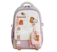 Sac à dos pour élèves - Grand espace de rangement, lilas, Voir description | Adorable sac à dos de voyage pour enfant Motif dessin animé Uni Excursion Pique-nique