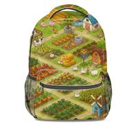 Sac à dos pour enfant avec imprimé livre d'images de la ferme : dessin animé, agriculteur, fruits, légumes, 40,6 cm, Print 5, 44