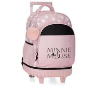 Disney Joumma Minnie Heads Sac à Dos Compact 2 Roues Rose 33 x 44 x 21 cm Polyester 30,24 l, Rose, Talla única, Sac à Dos Compact 2 Roues
