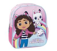 CERDÁ LIFE'S LITTLE MOMENTS Sac à dos pour enfant Gabby's Dollhouse - Couleur rose - Fermeture éclair - 25 x 20 x 29 cm - Sac à dos scolaire - Poignées rembourrées - Produit original conçu en Espagne,