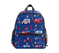 Sac à dos pour enfant garçon / fille mignon enfants maternelle école sac de voyage sac à dos avec sangle de poitrine ambulance pompier camion de pompier équipement, multicolore, Small, Sacs à dos de