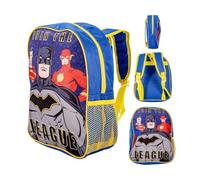 Sac à dos pour enfant Motif Superman Flash Batman Justice Leauge 30 cm, multicolore, taille unique