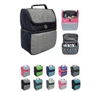 Sac à dos pour enfant pour cubes auditifs, sac pour Toniebox et Tigerbox Touch] Espace pour jusqu'à 25 tonies et accessoires, compartiments intérieurs réglables, poche filet et bandoulière, sac de