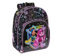 Sac à dos pour enfant - safta - M609 - 28x10x34 cm - Noir - Polyester - 3 poches - Réglable - Ergonomique