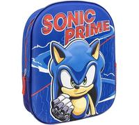CERDÁ LIFE'S LITTLE MOMENTS Sac à dos pour enfant Sonic - Couleur bleue - Fermeture éclair - 25 x 31 x 10 cm - Sac à dos pour enfant avec détails en 3D - Poignées rembourrées - Produit original conçu
