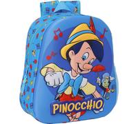 Sac à dos pour enfants 3D Clásicos Disney Pinochio bleu 27 x 33 x 10 cm