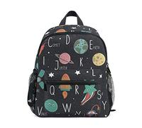 Sac à Dos pour Enfants Alphabet de l'espace Mignon Sac d'école Maternelle pour Enfant en Bas âge pour garçons