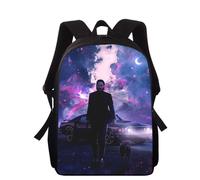 Sac à dos pour enfants avec impression 3D du film John Wick, 40 cm, pour l'école primaire, pour garçons et filles Noir