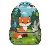 Sac à dos pour enfants avec livre d'histoires d'animaux de la forêt : renard, cerf, chauve-souris, hiboux pastel, conte de fées, impression 3D pour enfants et adolescents, Print 2, 44