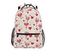 Sac à dos pour enfants avec motif ballon d'amour pour garçons et filles, grands sacs à dos pour l'école primaire, sac à dos à bandoulière
