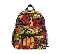 Sac à dos pour enfants avec sangle de poitrine mignon pour étudiants, maternelle, tout-petits, garçons et filles, Multicolore 10, 16x11.4x6.9in, Dessin animé