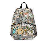 Sac à dos pour enfants avec visages d'animaux mignons pour tout-petits, sac à dos pour garçons et filles, sac de voyage pour maternelle maternelle