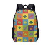 Sac à dos pour enfants de 43,2 cm, motif dinosaure coloré T-Rex tricératops, 07, L, Minimaliste