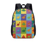 Sac à dos pour enfants de 43,2 cm, motif dinosaure coloré T-Rex tricératops, 08, L, Minimaliste