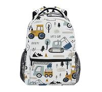 Sac à dos pour enfants en forme de camion de chantier pour filles et garçons - Sac à dos d'école pour enfants de 3e 4e 5e année élémentaire - Sac à bandoulière pour ordinateur portable - Sac à