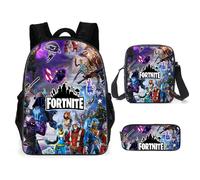 Sac à Dos pour Enfants Enfants Primaire Garçons Fortnite Bookbags Boîte À Lunch Sac Crayon Cas Étudiant Unisexe avec 3pcs