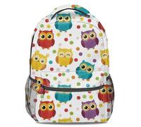 Sac à dos pour enfants motif chouette dessin animé, attrape-rêves, mignon imprimé, sac à dos léger et durable pour tout-petits et étudiants, style 4, L