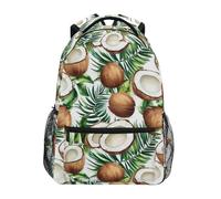 Sac à dos pour enfants motif feuilles tropicales noix de coco pour garçons filles étudiants grands sacs à dos pour école primaire sac à bandoulière sac à livres