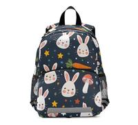 Sac à dos pour enfants motif tête de lapin, carotte et étoile pour tout-petits, sac à dos pour garçons et filles, sac de voyage pour crèche maternelle